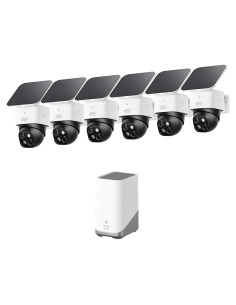 Cámara de Seguridad Eufy SoloCam S340, Kit de 6 Cámaras Solares 3K