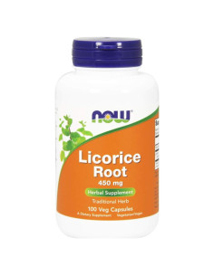 Raíz de Regaliz 450mg NOW Foods 100 Cápsulas