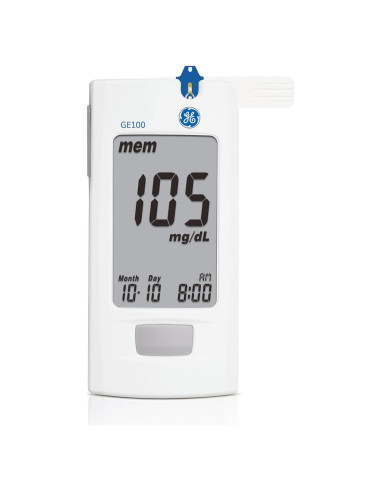 Medidor de Glucosa en Sangre GE100 - Pantalla Grande, Resultados Rápidos
