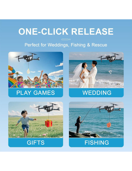 Sistema de Lanzamiento Aéreo Aojudic para Drones - 750g, 1KM Sistema de Lanzamiento Aéreo Aojudic para Drones - 750g, 1KM