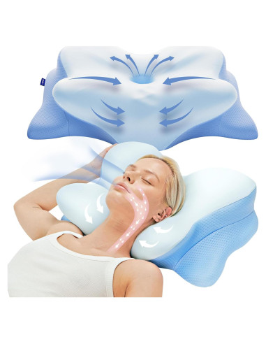 Almohada Cervical Ergonómica Derila Ergo 54x36 cm Espuma Viscoelástica