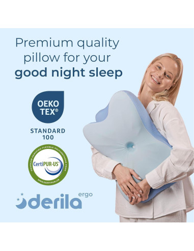 Almohada Cervical Ergonómica Derila Ergo 54x36 cm Espuma Viscoelástica