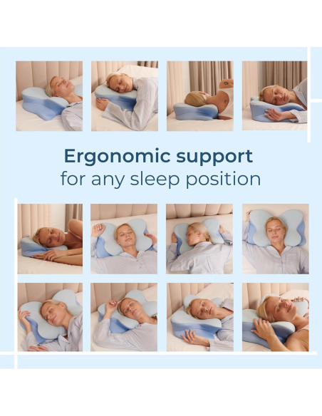 Almohada Cervical Ergonómica Derila Ergo 54x36 cm Espuma Viscoelástica