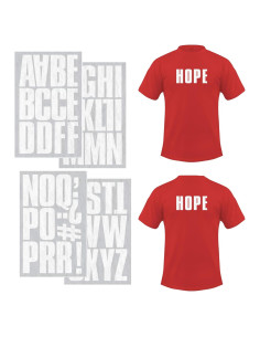 51 Letras Termoadhesivas S.E.I Blancas 7.6 cm para Ropa