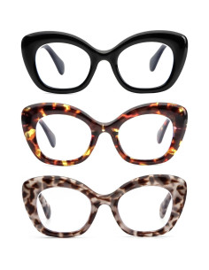 Gafas de Lectura DXYXYO 3 Paquetes Ojo de Gato con Luz Azul 2