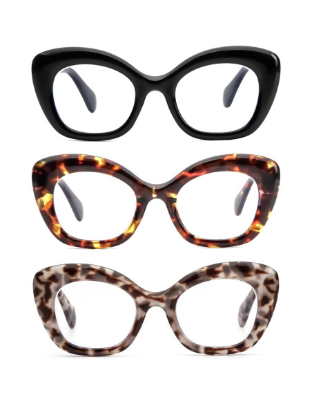 Gafas de Lectura DXYXYO 3 Paquetes Ojo de Gato con Luz Azul Gafas de Lectura DXYXYO 3 Paquetes Ojo de Gato con Luz Azul