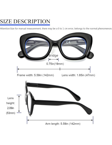 Gafas de Lectura DXYXYO 3 Paquetes Ojo de Gato con Luz Azul