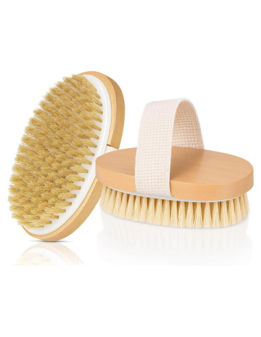 Cepillo Corporal Seco Opaz 2 Pack - Cerdas Naturales para Exfoliación