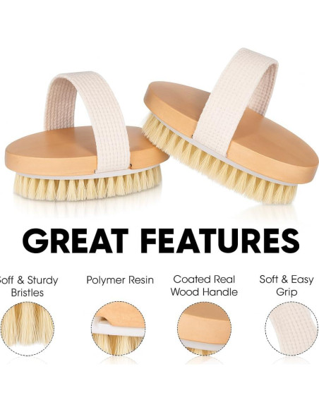 Cepillo Corporal Seco Opaz 2 Pack - Cerdas Naturales para Exfoliación Cepillo Corporal Seco Opaz 2 Pack - Cerdas Naturales para Exfoliación