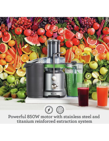 Exprimidor Breville BJE430SIL 2L Plata con Tecnología Fría