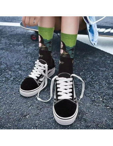 5 Pares de Calcetines Divertidos Chalier Arte Multicolor