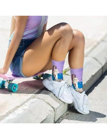 5 Pares de Calcetines Divertidos Chalier Arte Multicolor