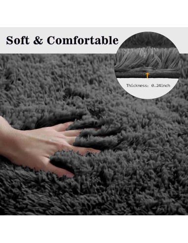 Conjunto de Alfombrillas de Baño Eanpet Negras 3 Piezas