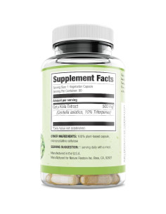 Suplemento Gotu Kola Nature Restore 90 Cápsulas 500mg Vegano 2