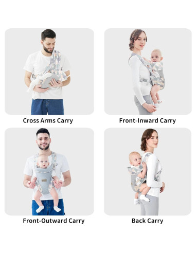 Fular Ergonómico para Bebés Camuflaje 3-20kg Algodón