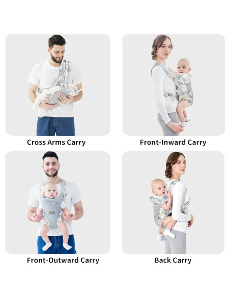 Fular Ergonómico para Bebés Camuflaje 3-20kg Algodón