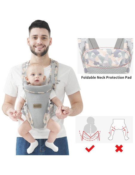 Fular Ergonómico para Bebés Camuflaje 3-20kg Algodón