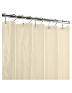 Cortina de Ducha PVC Bath Bliss 178x183cm Beige con Ojetes