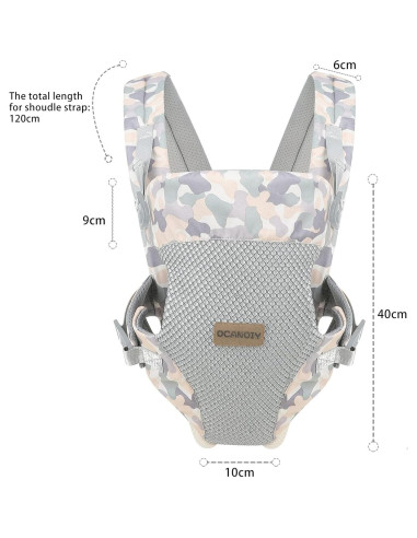 Fular Ergonómico para Bebés Camuflaje 3-20kg Algodón