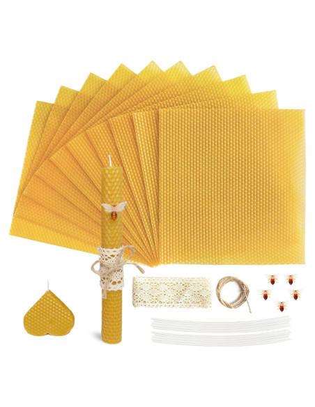 Kit de Fabricación de Velas de Cera de Abeja Lacaser 10pcs