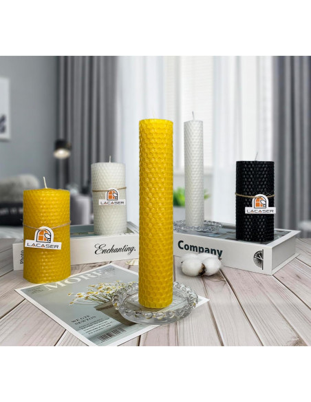 Kit de Fabricación de Velas de Cera de Abeja Lacaser 10pcs