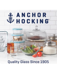 Juego de 4 Contenedores de Vidrio Anchor Hocking 2 Tazas Arándano 2