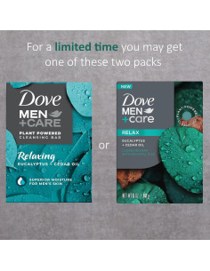 Jabón Limpiador Dove Men+Care Eucalipto 4x142g Hidratante 2