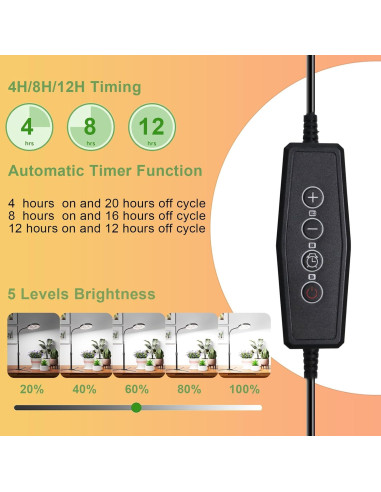 Luz de Crecimiento GooingTop 100W Espectro Completo 6000K