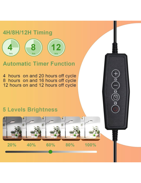 Luz de Crecimiento GooingTop 100W Espectro Completo 6000K