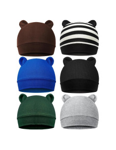 Geyoga 6 Sombreros para Bebé 0-3 Meses Oso Multicolor