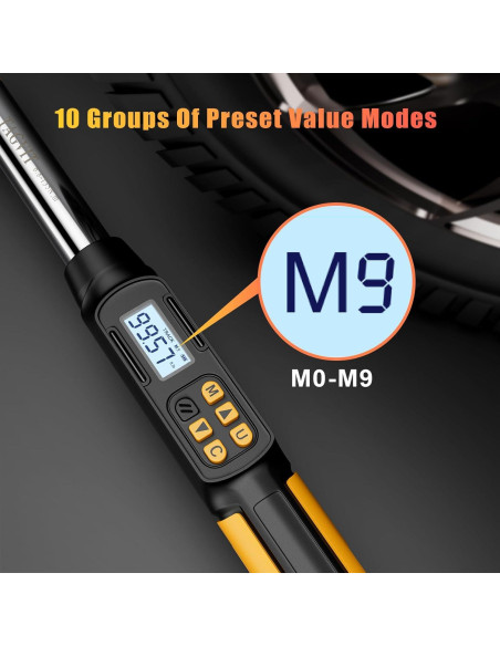 Llave de Torque Digital TAGVIT 1/2 Pulgada 6.8-135Nm