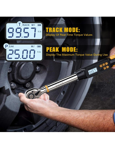 Llave de Torque Digital TAGVIT 1/2 Pulgada 6.8-135Nm
