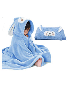 Toalla de Baño con Capucha ROMASA para Bebés Azul 69.85x139.7cm