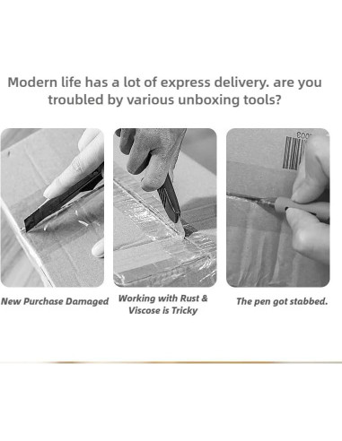 Cortador de Caja Cerámico Statidom Mini Retráctil 7mm Negro