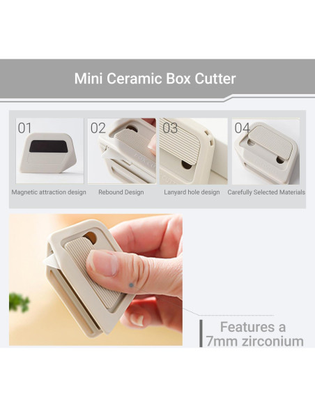 Cortador de Caja Cerámico Statidom Mini Retráctil 7mm Negro