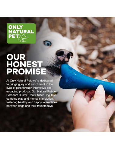 Hueso Bobble Solo Natural Mascota - Juguete Interactivo Azul