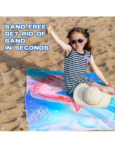 Toalla de Playa WERNNSAI Axolote 76.2x152.4 cm Ultra Absorbente