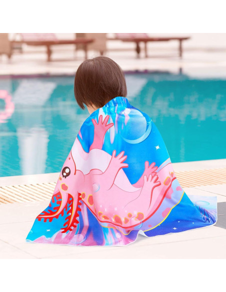 Toalla de Playa WERNNSAI Axolote 76.2x152.4 cm Ultra Absorbente