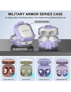 Funda de bloqueo para Galaxy Buds AIBEAMER - Color Púrpura 2