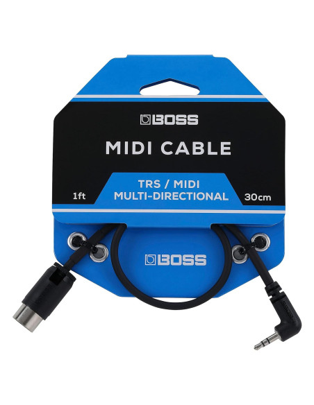 Cable MIDI BOSS BMIDI-1-35 30 cm TRS 3.5 mm a DIN 5 pines
