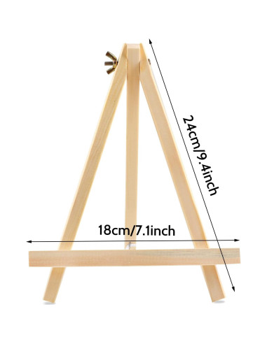 6 Caballetes de Madera HXSEMAYIG 23 cm Plegables para Pintura