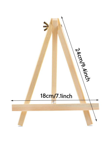 6 Caballetes de Madera HXSEMAYIG 23 cm Plegables para Pintura