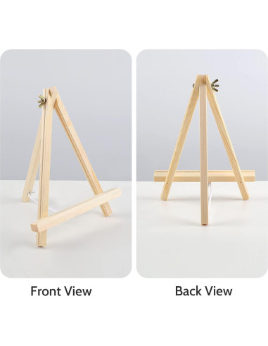 6 Caballetes de Madera HXSEMAYIG 23 cm Plegables para Pintura