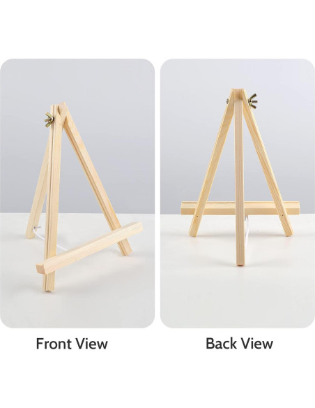 6 Caballetes de Madera HXSEMAYIG 23 cm Plegables para Pintura