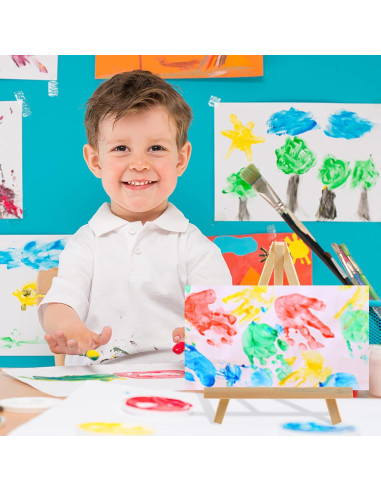 6 Caballetes de Madera HXSEMAYIG 23 cm Plegables para Pintura