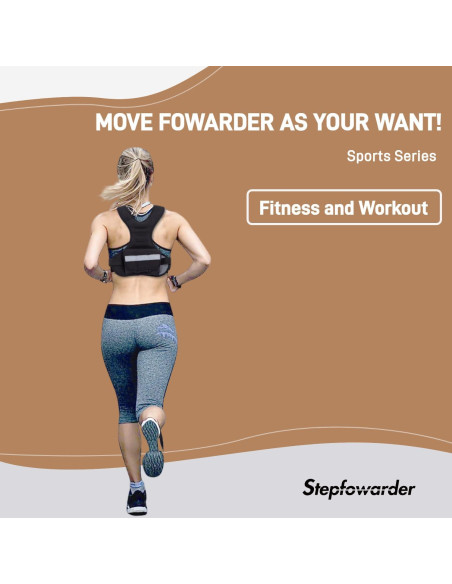 Chaleco con peso ajustable Stepfowarder 1.8-4.5kg para entrenamiento
