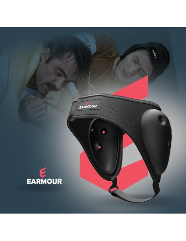 Cabezal Protector de Oído EARMOUR Ajustable para Lucha - Negro