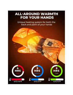 Guantes de Caza Calentados KEMIMOTO Camo Recargables Talla Grande 2