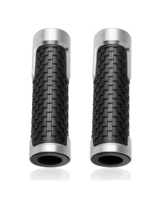 Agarres de Motocicleta CXCCOI 7/8" Antideslizantes Plateados