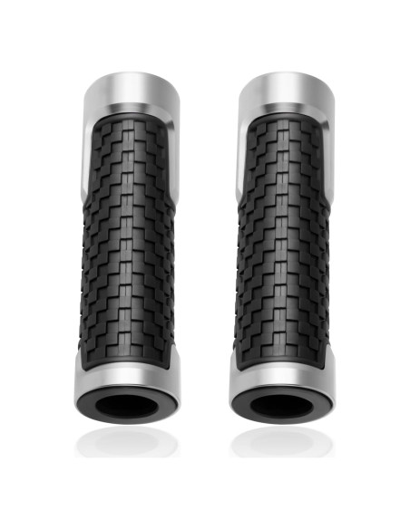 Agarres de Motocicleta CXCCOI 7/8" Antideslizantes Plateados